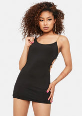 Command Attention Chain Strap Mini Dress