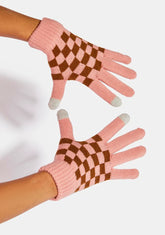 Baby Cut The Check Knit Gloves