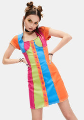 Alter Ego Colorblock Mini Dress