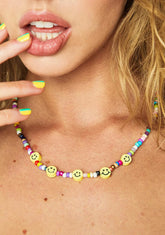 Happy Girl Summer Beaded Necklace