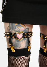 Dark Double The Passion Spiked Leg Garters