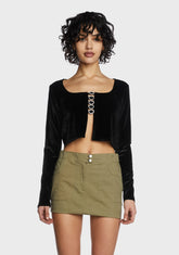 Velvet Crop Top
