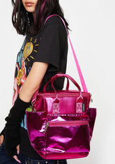 Pink Metallic Claw Can Cooler