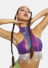 Radiance Rhinestone Fringe Top