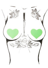 Neon Heart Pasties