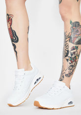 White Stand On Air Uno Sneakers