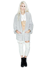 Essentials Slouch Cardigan - Light Gray