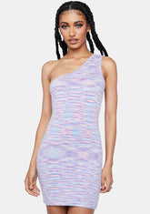 Mix Space Dye Purple Mandya Mini Dress