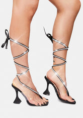 Malibu Rhinestone Wrap Heels