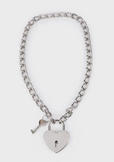 Jumbo Heart Lock Chain Necklace