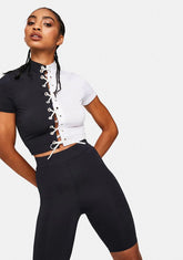 Street Queen Lace-Up Colorblock Set