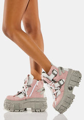 Pink Wall V4 Lace-Up Boots