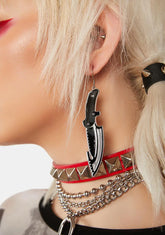 Razor's Edge Knife Earrings
