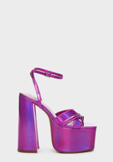 Grape Nobody Else Matters Platform Heels