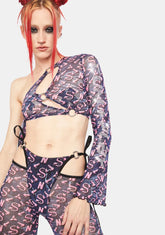 Cum & Play One Shoulder Tie Top