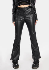 Aesthetically Teasing Chap Flare Pants