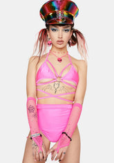 Pink Butterfly Kisses Wrap Top