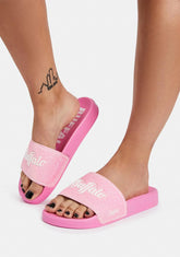 Pink Glitter Rio Slides