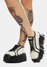 White Easy Life Chunky Platform Sneakers