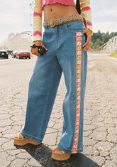 Vacation Awaits Jacquard Jeans