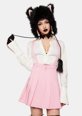 You've Been Schooled Overall Pleated Skirt