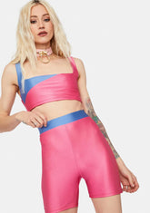 Where's My Ken Colorblock Biker Shorts Set