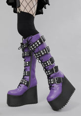 Violet Appetite For Destruction Platform Boots