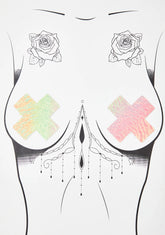 Pastel Zebra Print Cross Pasties