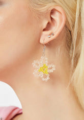 So Spring Beaded Daisy Earrings
