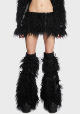 Unsightly Scenes Faux Fur Leg Warmers