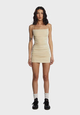 Taupe Snatched My Heart Mini Dress