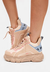 Beige Pink CLD Chai Platform Sneakers