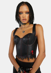 Return To Hell Vegan Leather Corset