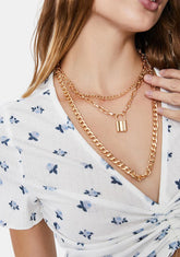 Love On Lock Chain Necklace