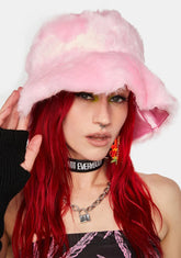 Electrifying Winks Fuzzy Bucket Hat
