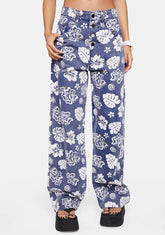 Sea Flower Long Island Boyfriend Jeans