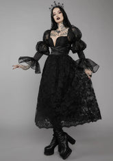 New Moon Waltz Tulle Midi Dress