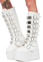 Damned-318 Platform Knee High Boots