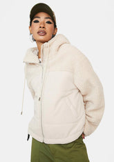 Sand King Sized Shearling Hoodie