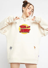X Tom And Jerry Sand Chenille Hoodie
