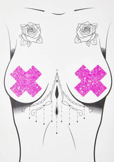 Party Purps Super Sparkle Cross Pasties