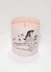 Pink Cancer Zodiac Massage Candle