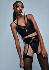 Word Of Honor Velvet Bra Top