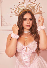 Pink Daisy Tye Cuffs