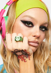 Envy Peace Out Glitter Ring