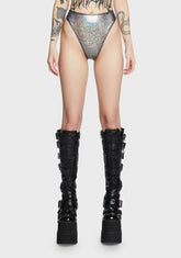 High Waist Thong Bikini Bottom