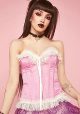 Sweet Stroke Of Midnight Ruffle Corset
