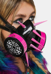 Tall Pink Spiked Gas Mask