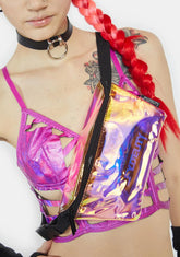 Plasma Pink Ultra Slim Iridescent Fanny Pack