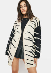 Seeing Clearly Zebra Print Cardigan